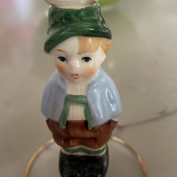 Set of 5 Vintage Goebel Hummel Figurine Cordial Wine Glasses 14k Gold Gilding - Picture 7 of 12